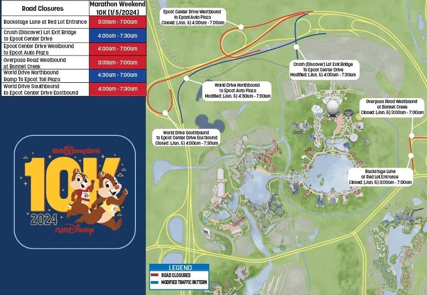 Disney Marathon Road Closures