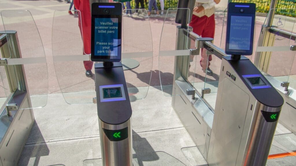 Disneyland automated turnstiles