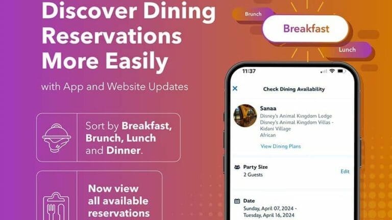 Just Announced: New Multi-Day Disney Dining Reservation Search Feature