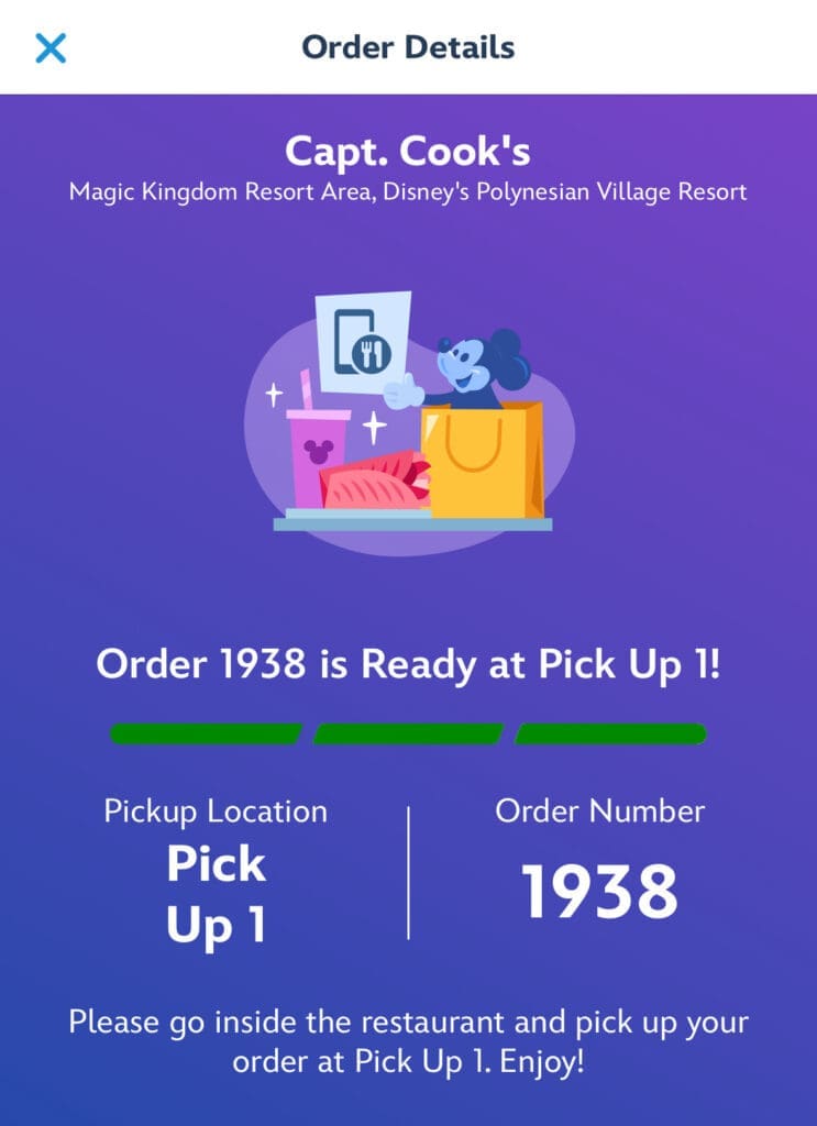 mobile order at Disney 