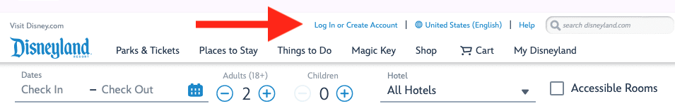 Creating a Disneyland Mobile App Account